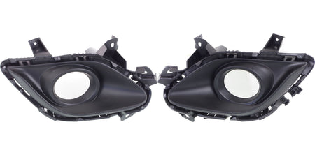 DAT AUTO PARTS Front Left Driver & Right Passenger Side Bumper Insert Fog Light Bezel Cover Set Of 2 Replacement For 2014 - 2016 Mazda 6 Black Text...