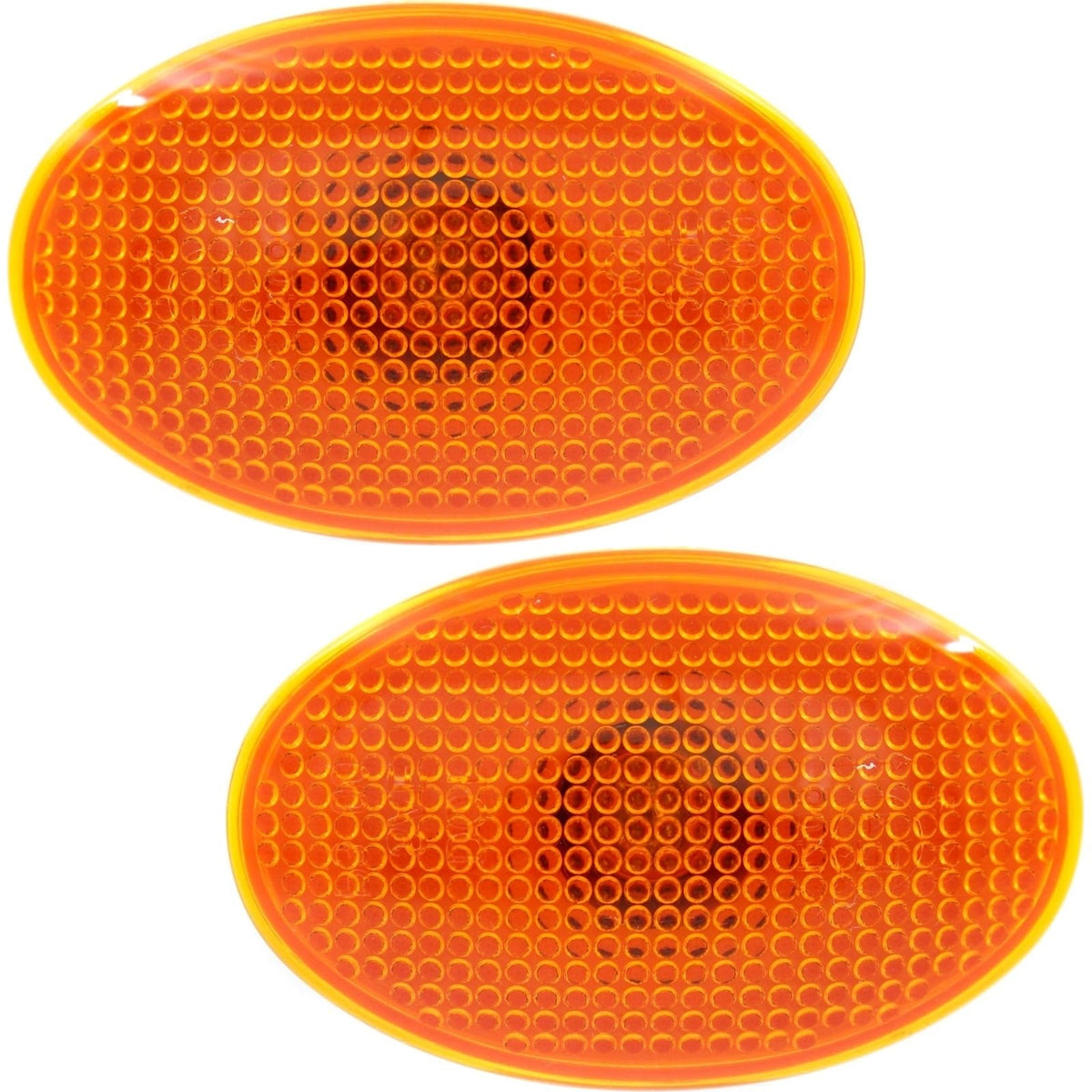 Rear Driver & Passenger Side, SET OF 2, Side Marker Light Assembly, Fits 1999-2010 Ford Pickup Superduty, Front of Dually Fender, Plastic Orange Am...