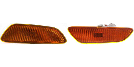 DAT AUTO PARTS Front Right Passenger & Left Driver Side Marker Light Corner Lamp Parking Set Of 2 Replacement For 2008 - 2009 Saturn Vue Amber Lens...