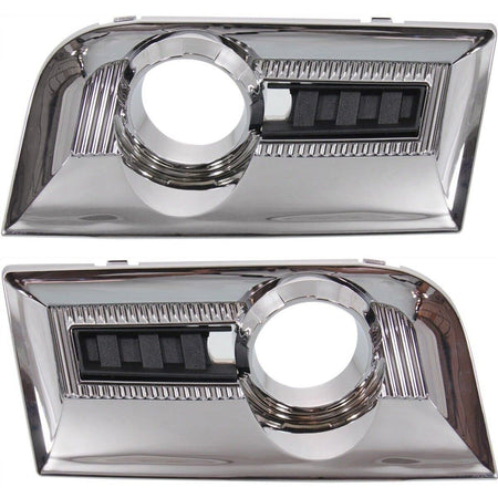 DAT AUTO PARTS Front Left Driver & Right Passenger Set Fog Light Lamp Bezel Cover Bumper Insert Replacement for 2010-2015 GMC Terrain Except Denali...