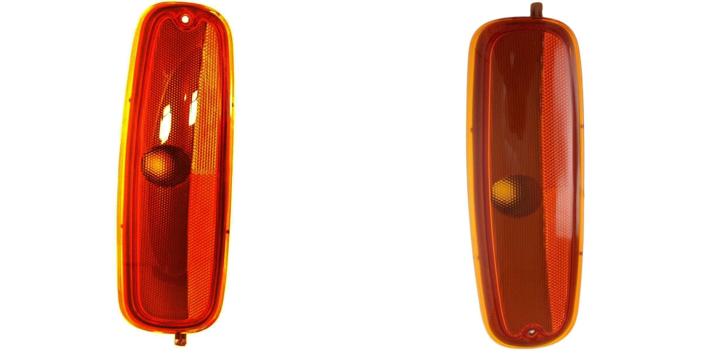 Front Left Driver & Right Passenger Side Pair Marker Light Bumper Reflector Replacement Set for 1996-2002 Chevrolet Chevy Express GMC Savana Van Or...