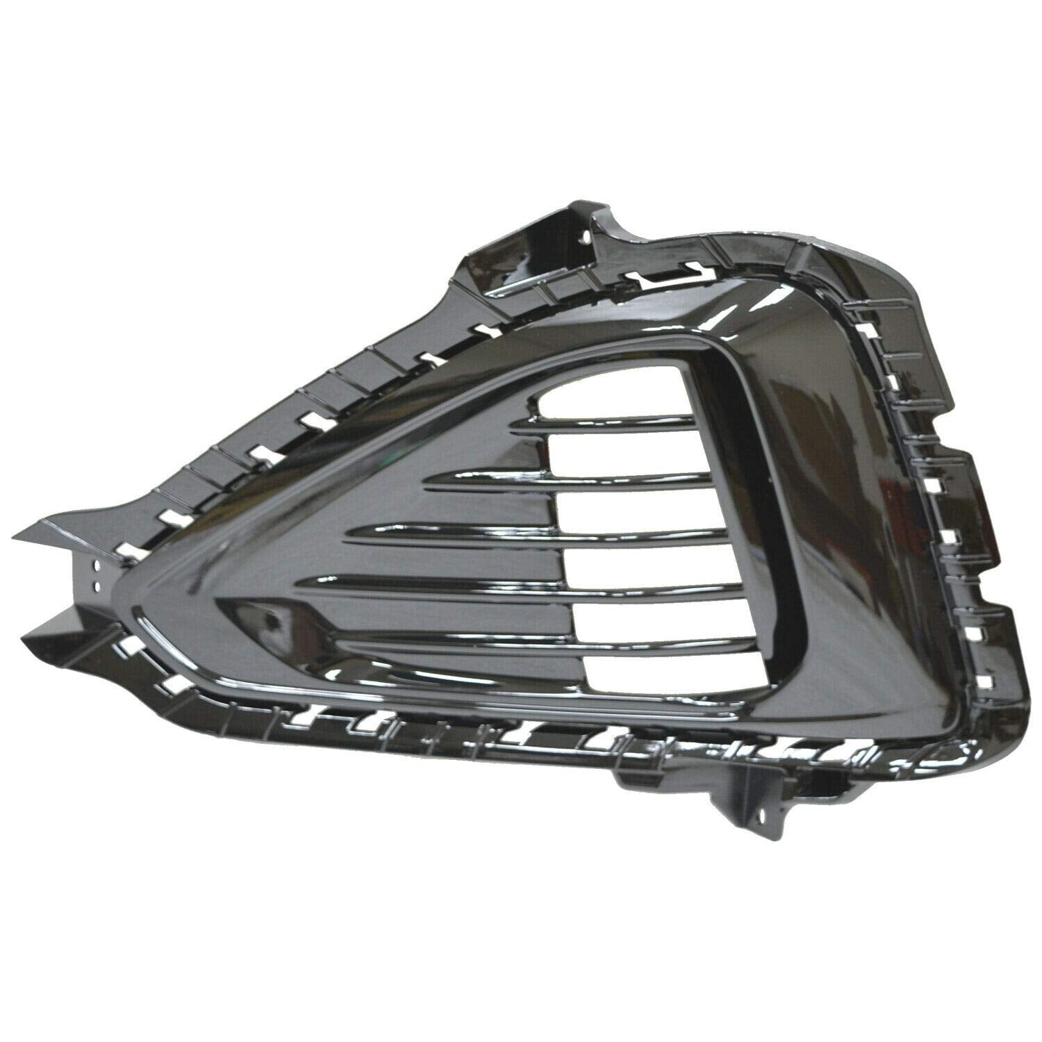 DAT AUTO PARTS Front Left Driver Side Fog Light Hole Bezel Lamp Grille Cover Trim Molding Bumper Insert Replacement For 2018 2019 Hyundai Sonata Sp...