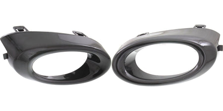 DAT AUTO PARTS Front Left Driver & Right Passenger Set Fog Light Bezel Trim Ring Molding Insert Replacement For 2013 2014 Honda Civic EX-L Sedan Bl...