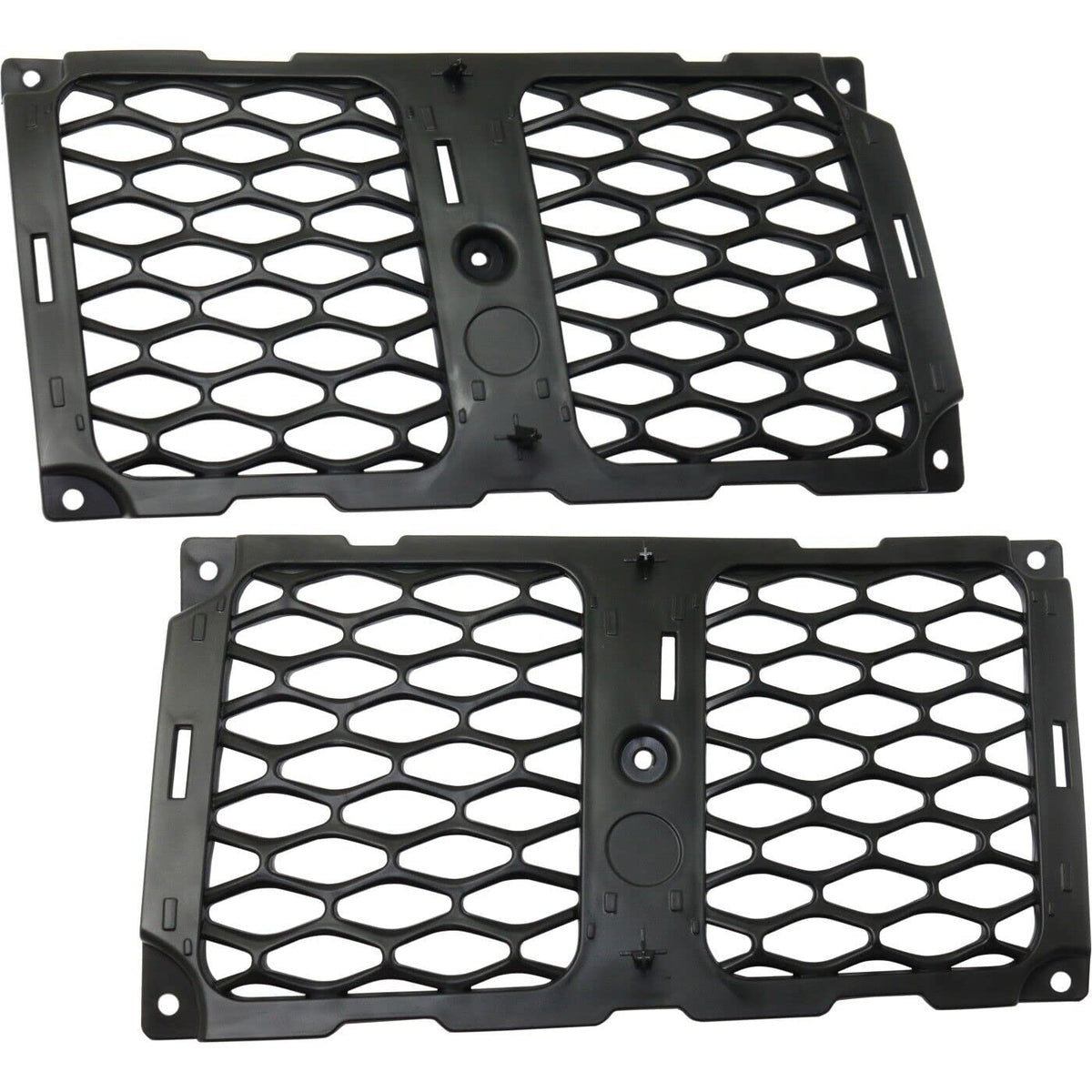 DAT AUTO PARTS Front Left Driver & Right Passenger Side Pair Bumper Grille Molding Replacement For 2017-2021 Jeep Grand Cherokee SRT/Trackhawk Blac...