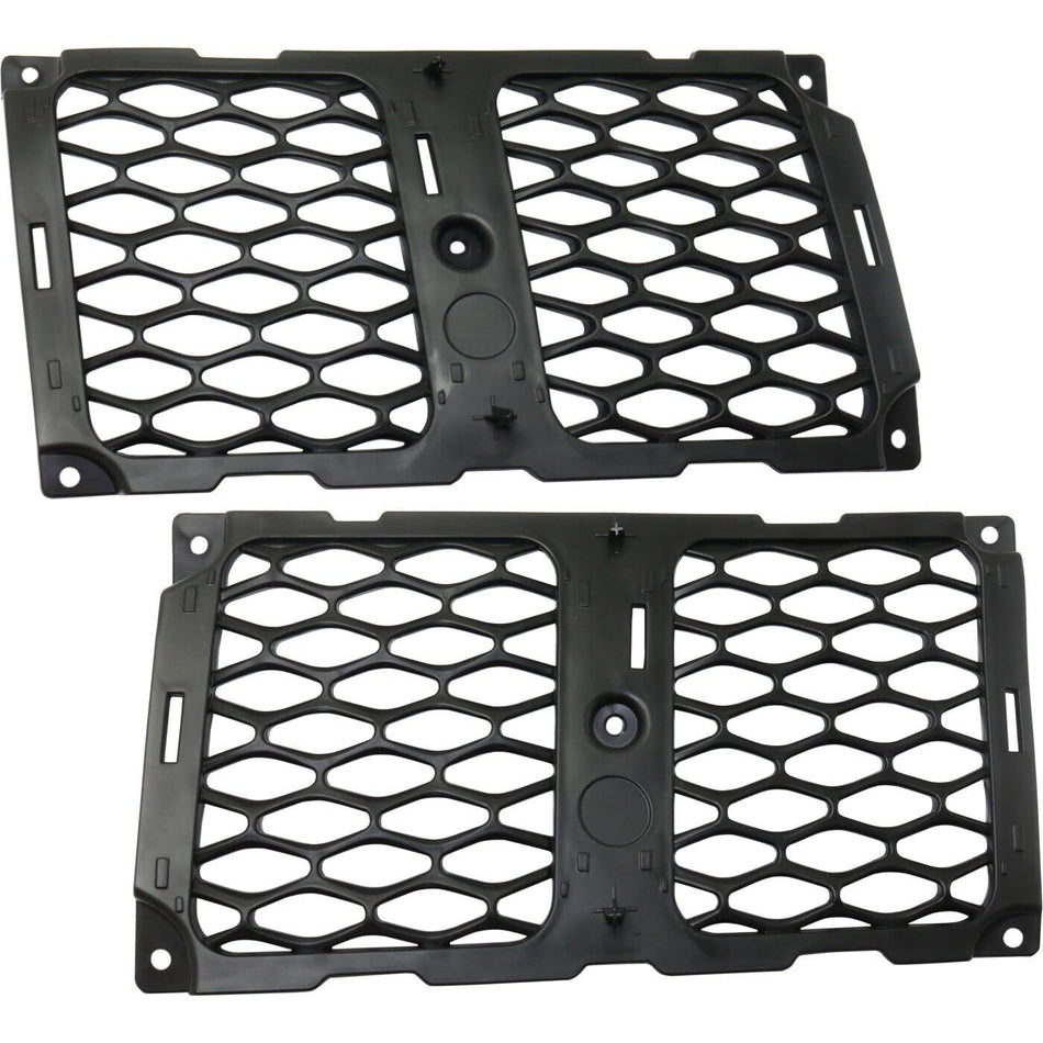 DAT AUTO PARTS Front Left Driver & Right Passenger Side Pair Bumper Grille Molding Replacement For 2017-2021 Jeep Grand Cherokee SRT/Trackhawk Blac...