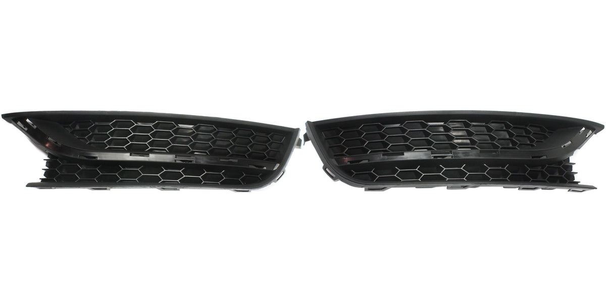 DAT AUTO PARTS Front Right Passenger & Left Driver Side Bumper Fog Light Cover Set of 2 Replacement for 2012-2015 Volkswagen Passat Black Textured ...