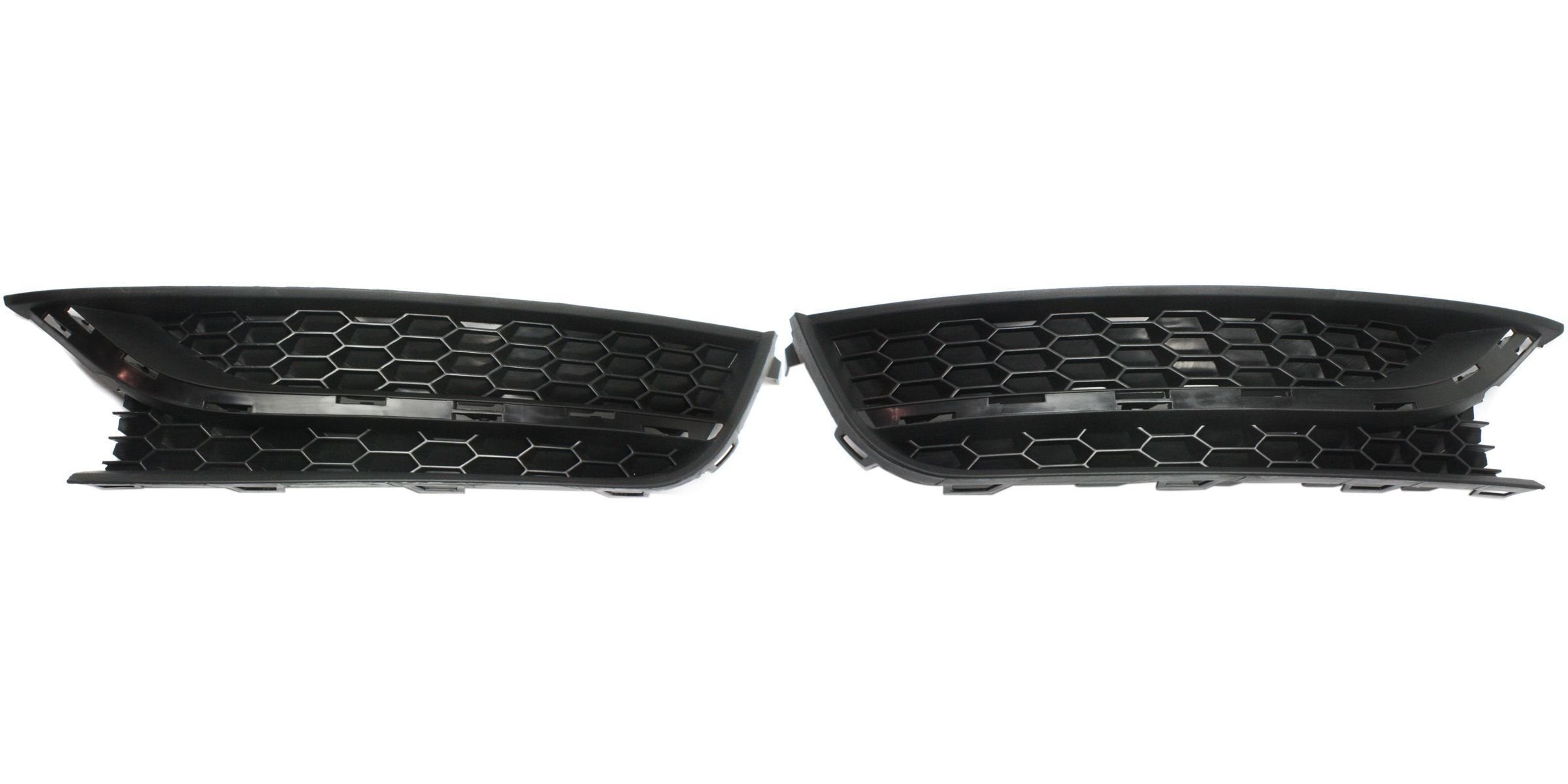 DAT AUTO PARTS Front Right Passenger & Left Driver Side Bumper Fog Light Cover Set of 2 Replacement for 2012-2015 Volkswagen Passat Black Textured ...