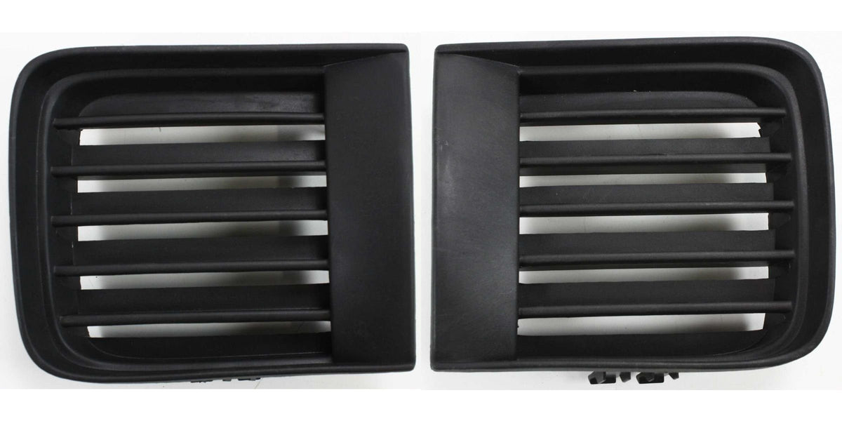 DAT AUTO PARTS Front Left Driver & Right Passenger Side Bumper Cover Inner Grille Insert Trim Molding Replacement Set for 1998-2004 Nissan Pathfind...