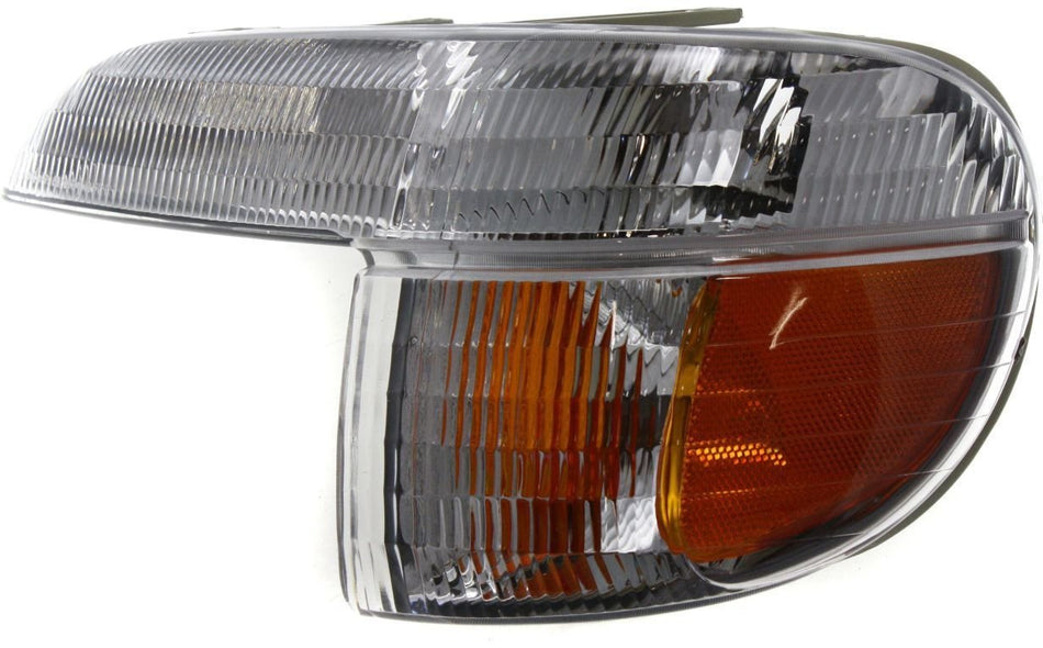 Front Driver Side Parking Signal Marker Light Fits 1995-2001 Ford Explorer Mercury Mountaineer Black Bezel Amber Clear Lens FO2520130 F67Z13201AA