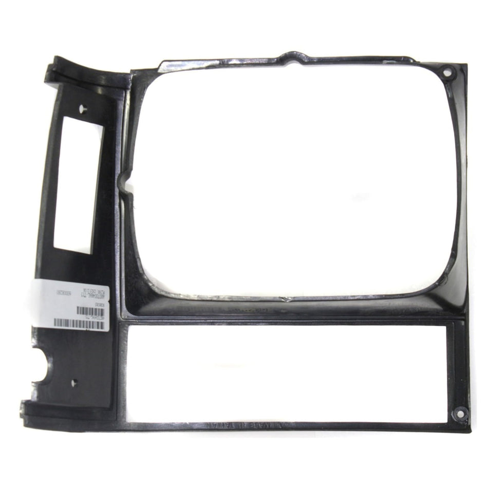 Front Driver Side HeadLight Door Grille Insert Bezel Trim, Fits 85-90 Jeep Cherokee, 86-90 Comanche, Gray Plastic Textured Paint To Match For Use W...