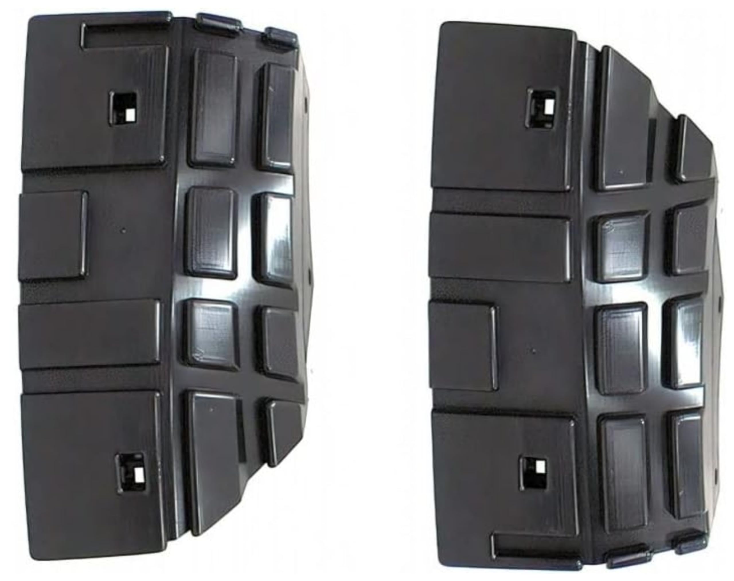 Front Left Driver and Right Passenger Side Upper Bumper Cover Support Replacement for 2007-2013 GMC Sierra for 1500 Series Models Black Textured Pl...