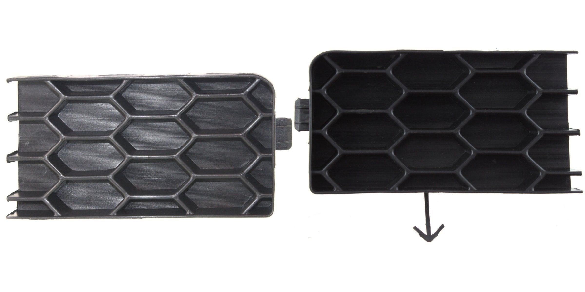 DAT AUTO PARTS Front Left Driver Right Passenger Side Pair Bumper Grille Filler Replacement For 2004-2006 Scion xB Black Textured Plastic Set of 2 ...