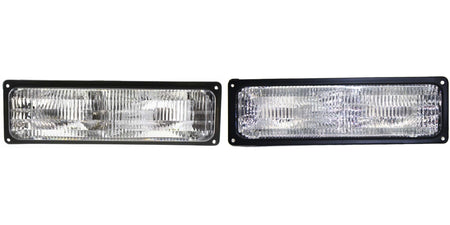 DAT AUTO PARTS Front Left Driver & Right Passenger Side Park Turn Signal Light Set of 2 Replacement for 1994-2002 GMC Chevrolet C/K Clear Lens GM25...