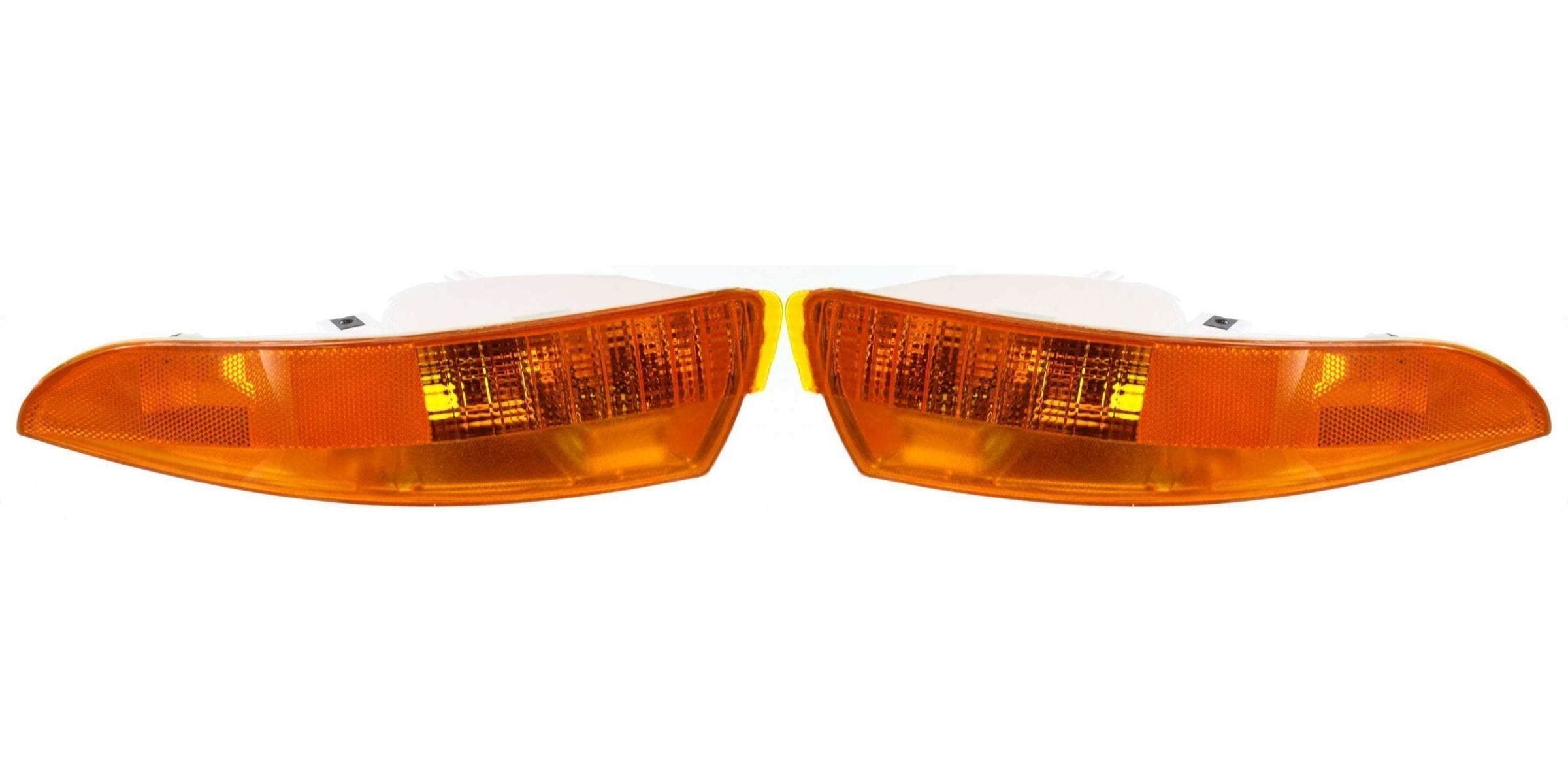Front Left Driver & Right Passenger Side Set Parking Turn Signal Light Assembly Marker Lamp Pair Replacement For 1993-2002 Chevy Camaro Orange Plas...