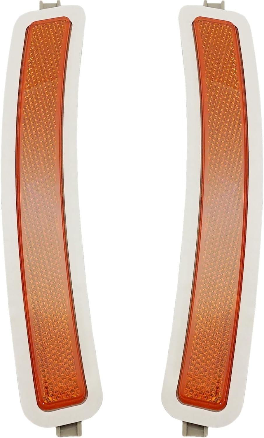Bumper Reflector Front Driver and Passenger Side Pair Fits 2017-2023 BMW 5 Series 530e M550i xDrive Sedan Amber BM1084106 BM1085106