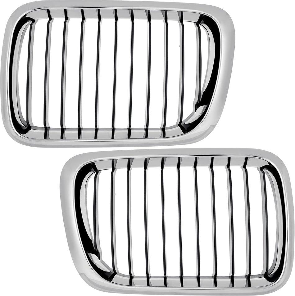Grille Assembly Front Left and Right Pair Fits 1997-1998 BMW 3 Series Sedan 1997-1999 Convertible Coupe Hatchback M3 E36 BM1200122 BM1200123
