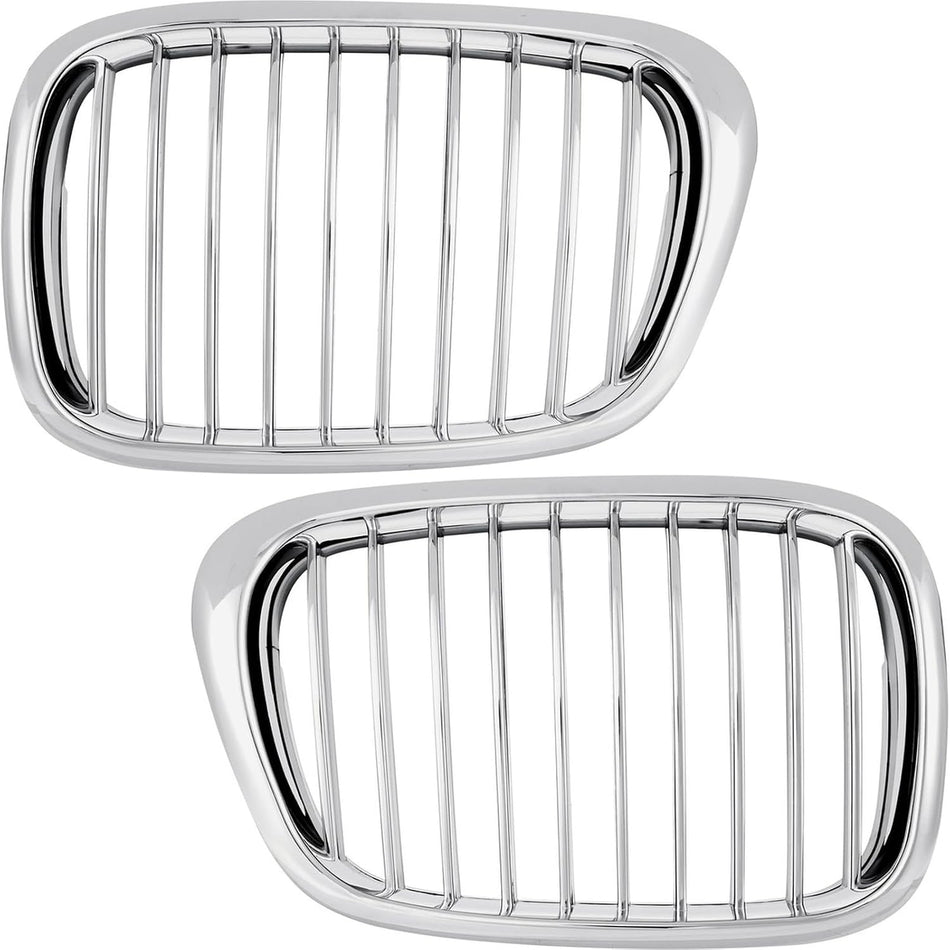 Pair Grille Assembly Fits 2000-2003 BMW M5 2001-2003 5 Series Sedan Wagon 540 Front Left and Right BM1200136 BM1200137