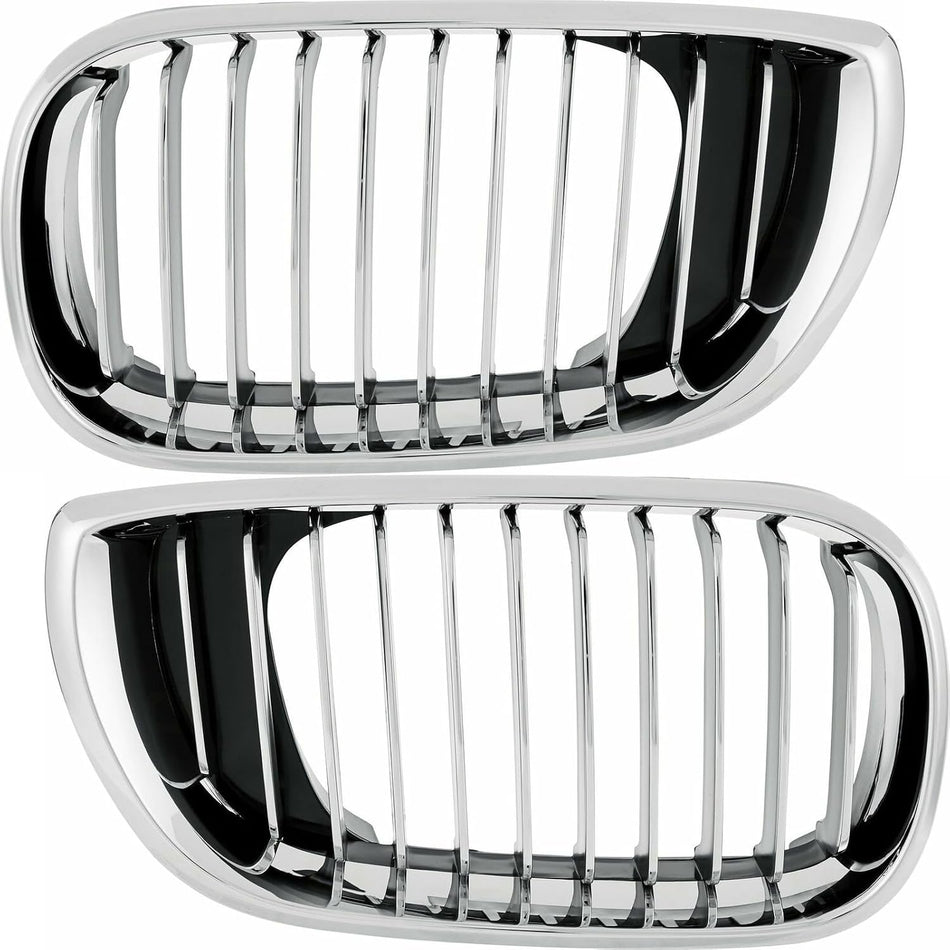 Grille Assembly Front Left and Right Pair Fits 2002-2005 BMW 3 Series Sedan and Wagon BM1200128 BM1200129