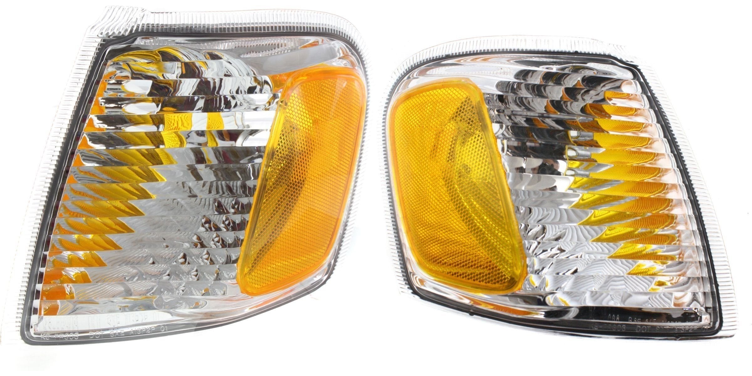 Front Left Driver & Right Passenger Set Parking Lamp Signal Marker Light Housing Pair Replacement for 2001-2005 Ford Explorer Sport Trac 2001-2003 ...