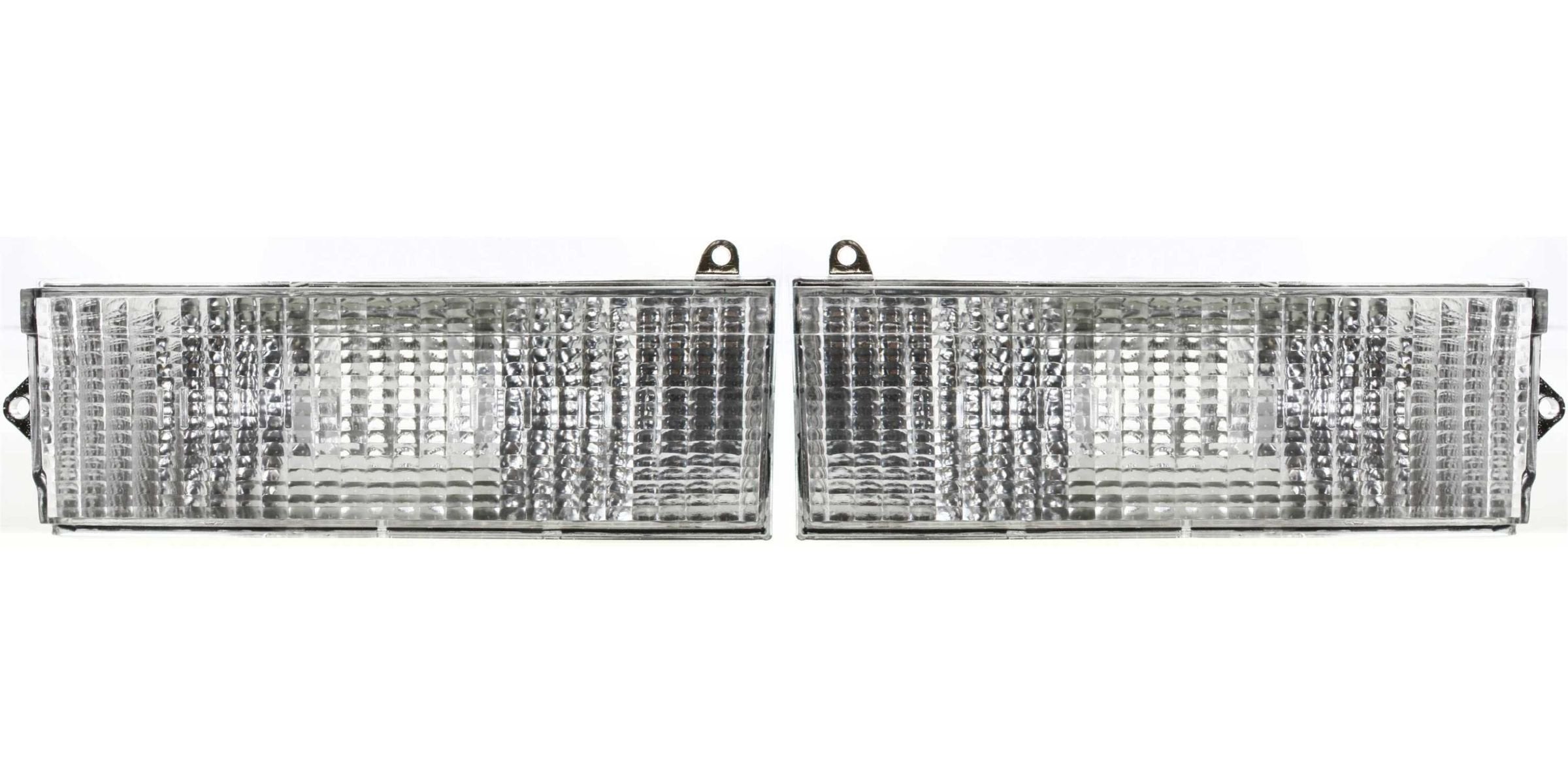 DAT AUTO PARTS Front Right Passenger & Left Driver Side Park Signal Lens Pair Replacement For 1984 - 1996 Jeep Cherokee Clear Lens CH2530101 CH2531...