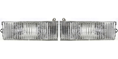 DAT AUTO PARTS Front Right Passenger & Left Driver Side Park Signal Lens Pair Replacement For 1984 - 1996 Jeep Cherokee Clear Lens CH2530101 CH2531...