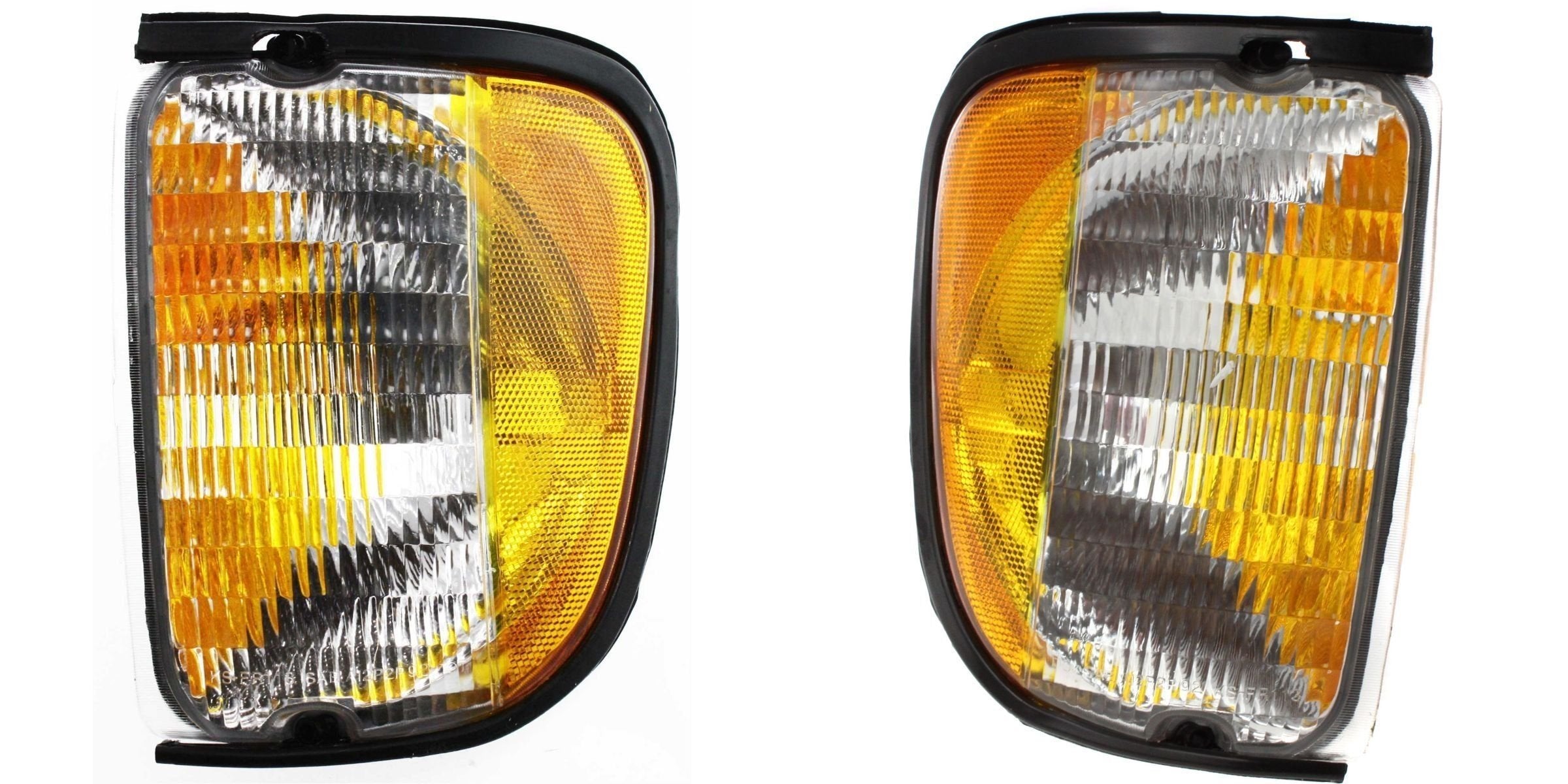 DAT AUTO PARTS Front Left Driver & Right Passenger Set Of 2 Corner Parking Light Marker Lamp Signal Pair Replacement For 1992-2003 Ford Econoline V...