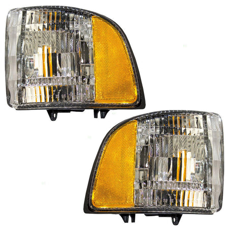 Front Left & Right Side PAIR Turn Signal Parking Light Lens, Fits 1994-2002 Dodge Pickup Fullsize, 1999-2002 Wo/ Sport Except 2002 1500, 1994-1998 ...