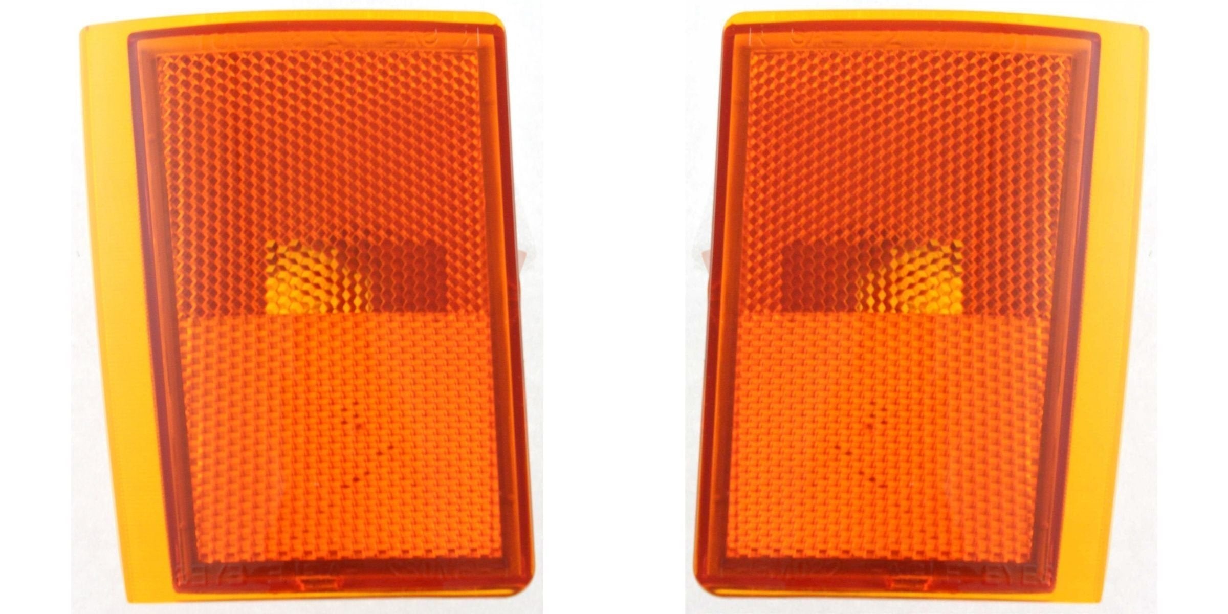 DAT AUTO PARTS Front Left Driver & Right Passenger Side Lower Parking Turn Signal Light Set Of 2 Replacement For 1988 - 1993 Chevrolet C/K Amber Le...
