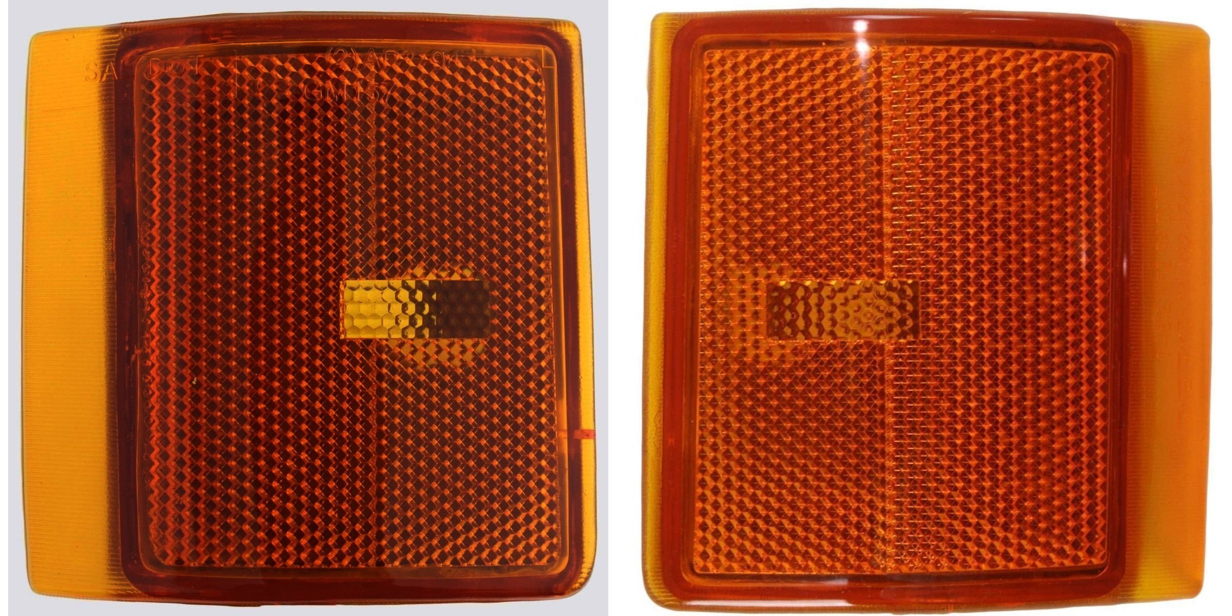 DAT AUTO PARTS Front Right Passenger & Left Driver Side Lower Marker Light Corner Parking Lamp Reflector Set Of 2 Replacement For 1994-2002 GMC C/K...